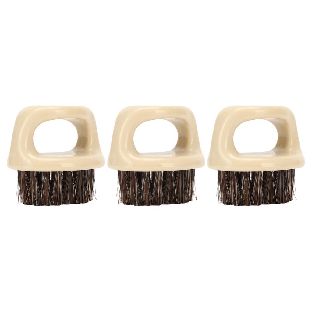 3Pcs Shaving Brush Ring Handle Men Beard Soft Bristle Burr Free Comb Styling Cleaning Tool for Hair Salon