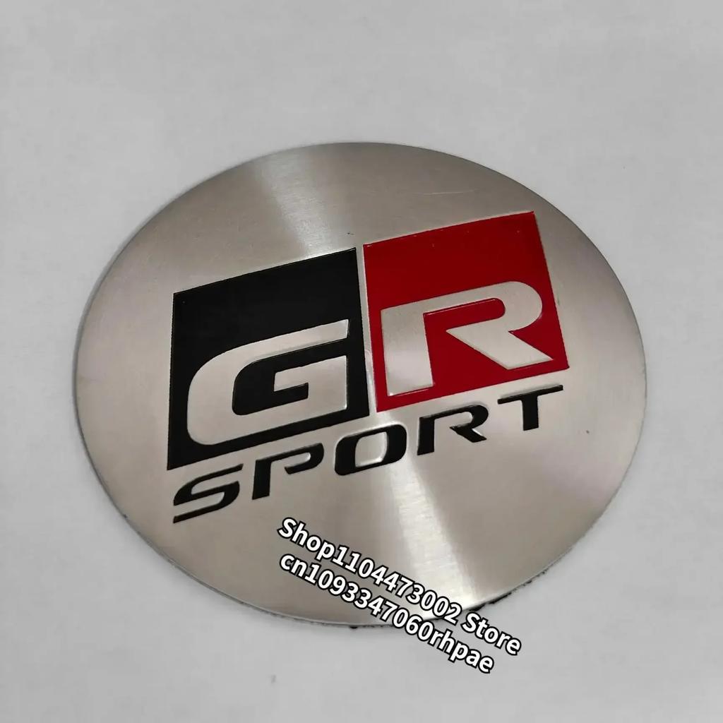 4pcs 56mm 60mm GR Aluminum Wheel Hub Center stickers for Toyota Modified hub center cap sticker Car Accessories