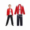 Children's Cos Suit Red Jacket T-shirt Trousers Suit Halloween Rock Star Stage Play Costume