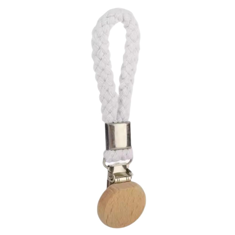 1-8PCS Towel Hanging Clips Woven Cotton Rope Bathroom Wood Round Head Metal Hanging Clips For Home Towel Clothes Storage Hook