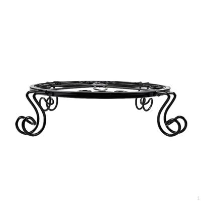 3 Pieces Wrought Iron Plant Stand Sturdy Floor Indoor Outdoor Use Steel Foliage Pot