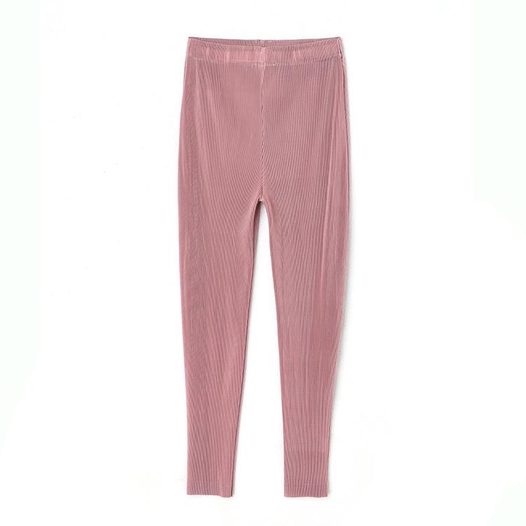 Women's Summer High Waist Vertical Stripe Pleated Cigarette Pants - Slimming Tapered Cropped Design