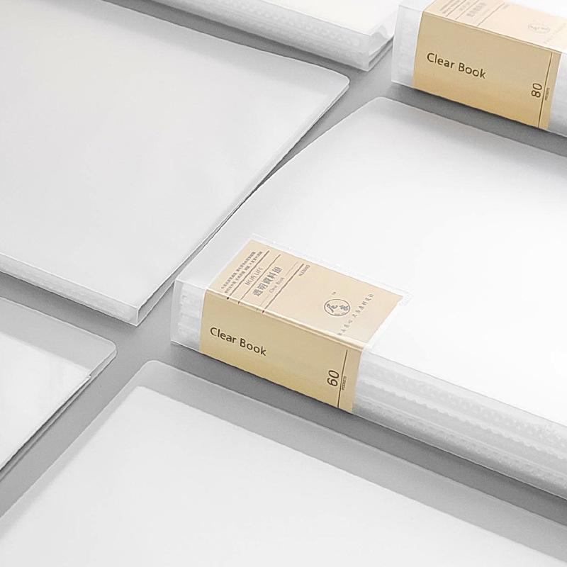 A4 Transparenter Aktenordner mit mehreren Einstecktaschen für Noten und Testbögen