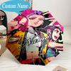 Custom Name Umbrella Neon Dreamscape K-Pop Umbrella 8-Frame for Travel, Camping, Casual Lightweight Portable, Essential for Family Gifts
