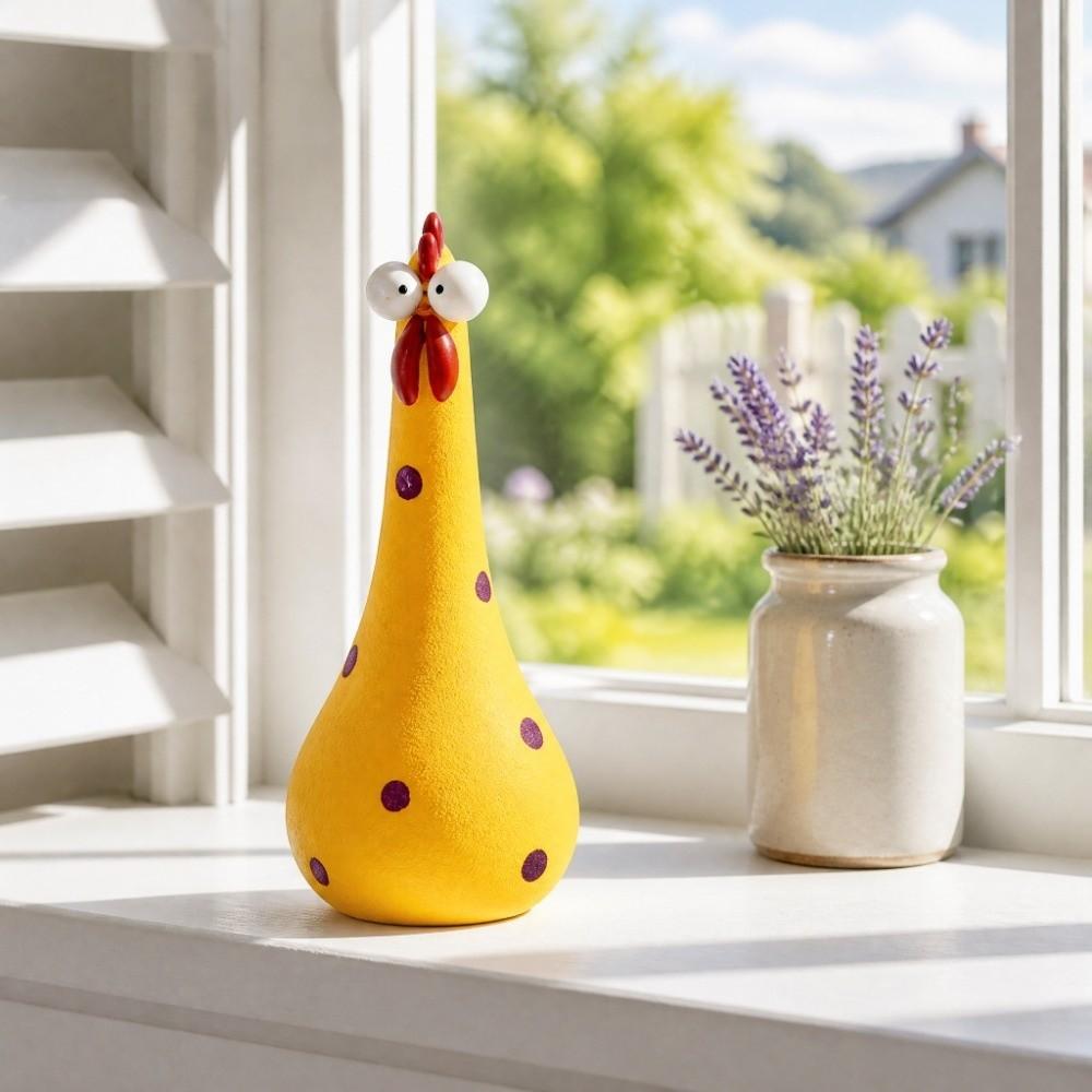Long Neck Garden Statues Resin Animal Figurines Creative Garden Sculptures Indoor Outdoor