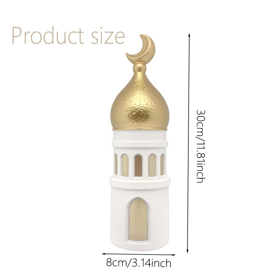 1 szt. Ramadan Muzułmański Kopuła Kaaby Meczet Islamska Ozdoba na Biurko Stół Dekoracja Samochodu Rzemiosło Prezenty Świecznik