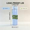 1PC Green Day Band Text Logo Print 750ml Colorful Plastic Sports Water Bottle Leakproof Pop Lid with Straw for Outdoor Office Home Use