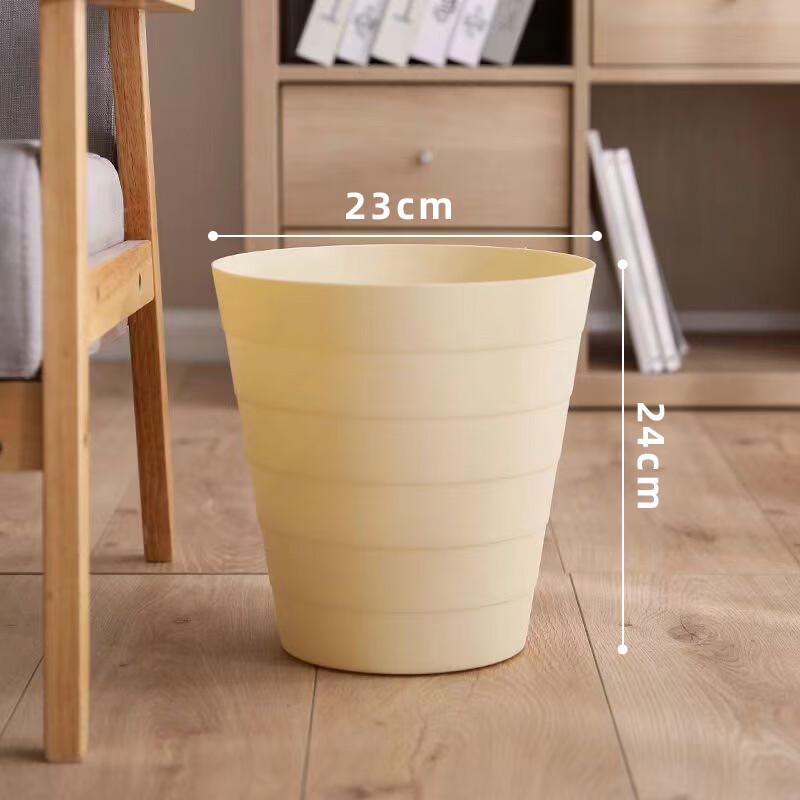 Yuzhuxun Bamboo Joint Waste Bin with Pressing Ring - Khaki (5-Pack)