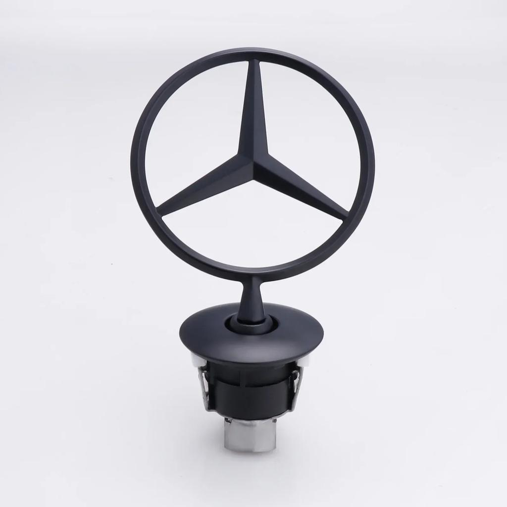 AABGU1 1Pcs Mercedes Benz Car Front Bonnet Logo Emblem Zinc Alloy Badge ForW204 W220 C180 C200 E260 E300L Auto Decorate Accessories