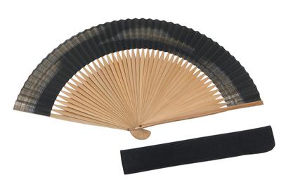 Folding Fan for 45 Short Handcrafted by Kyoto with Fan Case and Paper Box Kyoto-style Men, Double-sided Design, Ribs, Length, High-quality,