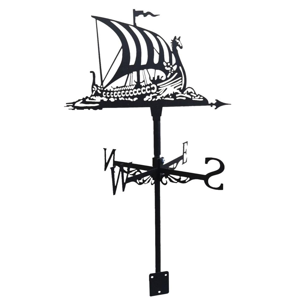Sailing Cruise Ship Wrought Iron Weatherproof Metal Weather Vane European Retro Weather Vane Courtyard Roof Farm Weather Vane