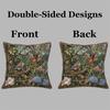 1 pièce Taie d'oreiller William Morris Breezewood Style Peinture Médiévale Impression Double Face Design Floral Rétro avec Oiseaux Douce Confortable