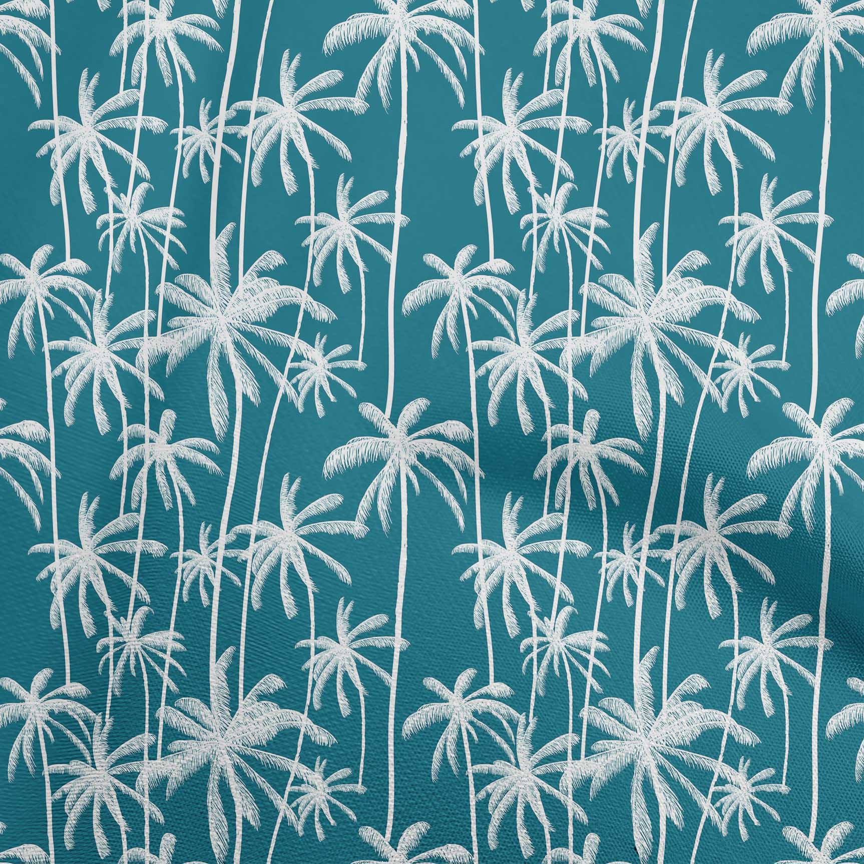 

oneOone Бавовняна флекс чорна тканина тропічне дерево для пошиття друкованої тканини для рукоділля у дворі 40 дюймів 42 Inch Wide - Viscose Chiffon чирок синього кольору