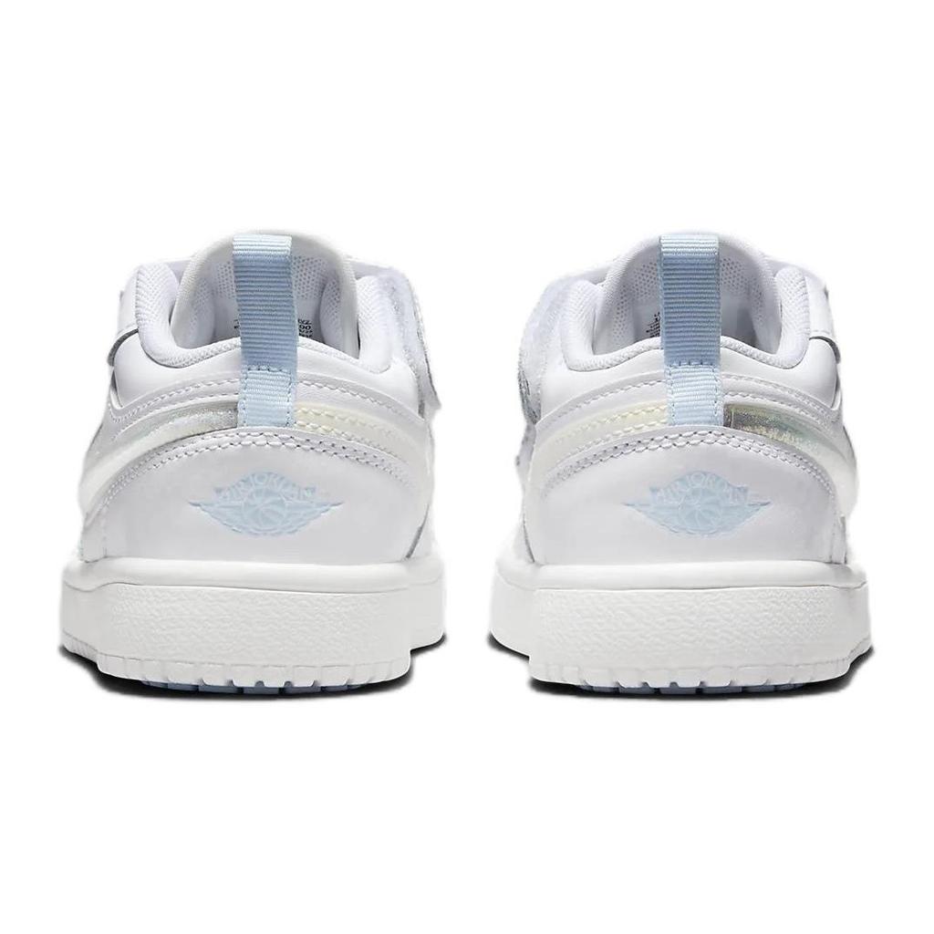 Air Jordan 1 Low ALT SE PS Glitter Swoosh Kids Sneakers Blue Blue-Tint Summit-White FQ9113-100