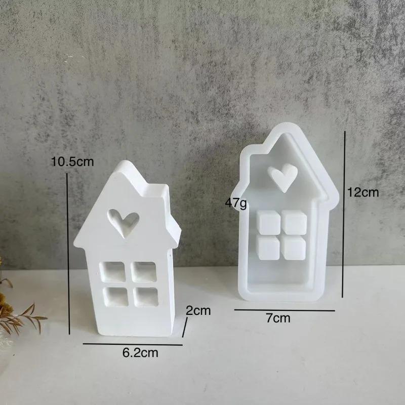 Heart House Star House Silicone Molds Light Heart Concrete Moulds Casting Mold Houses Decoration for Home Resin Mold Casting Mould