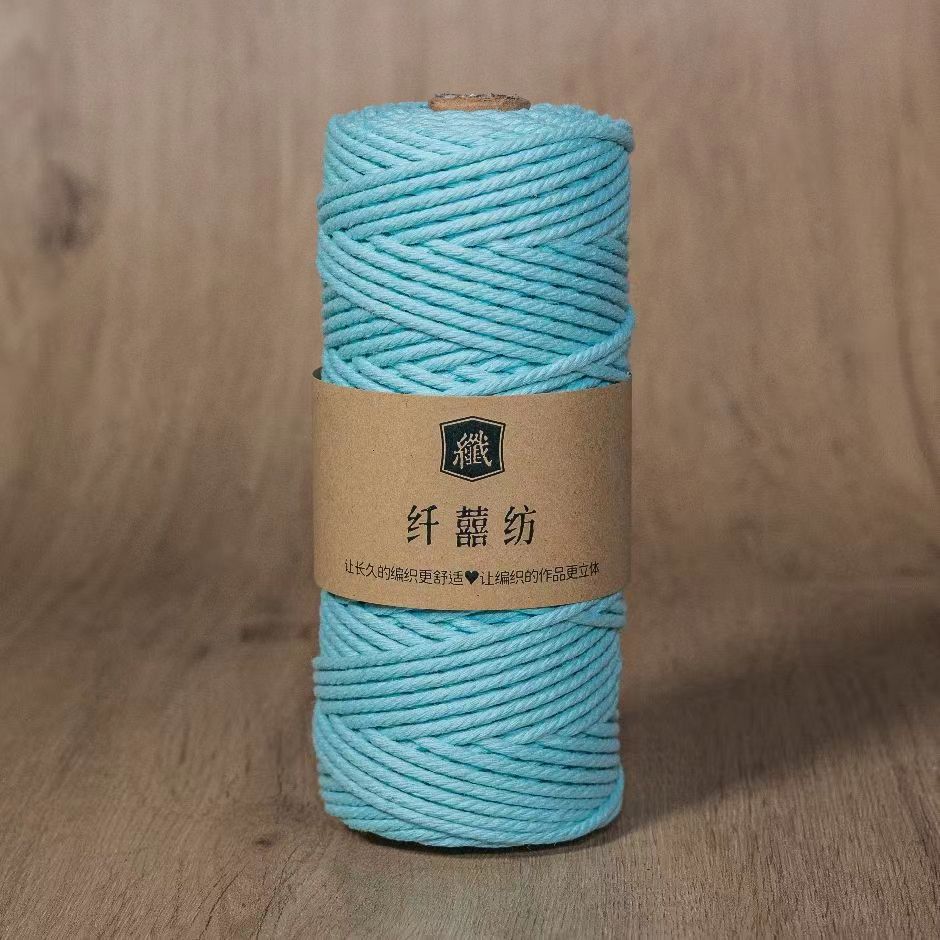 3Mm100M Colored Cotton Rope Thread Handmade Diy Bundled Woven Bag Wound Decorative Thread Tapestry Accessories Material