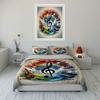 Music Rainbow Art Symphony Bedding Duvet Cover Set Duvet Cover Pillowcases  (1*Duvet Cover 2*Pillowcases, without duvet insert)