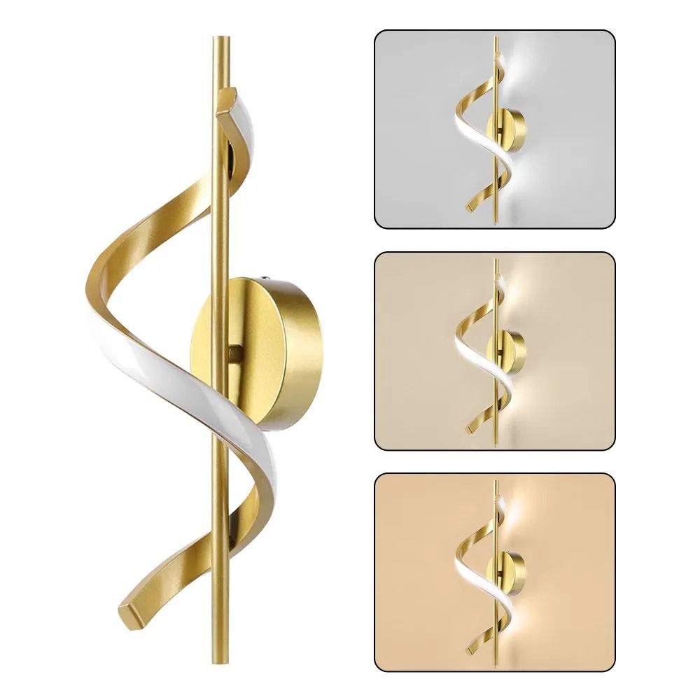 Luxurious Bedside Sconce Spiral Loft Lamps Lighting Decorative LED Wall Lamp  Living Room