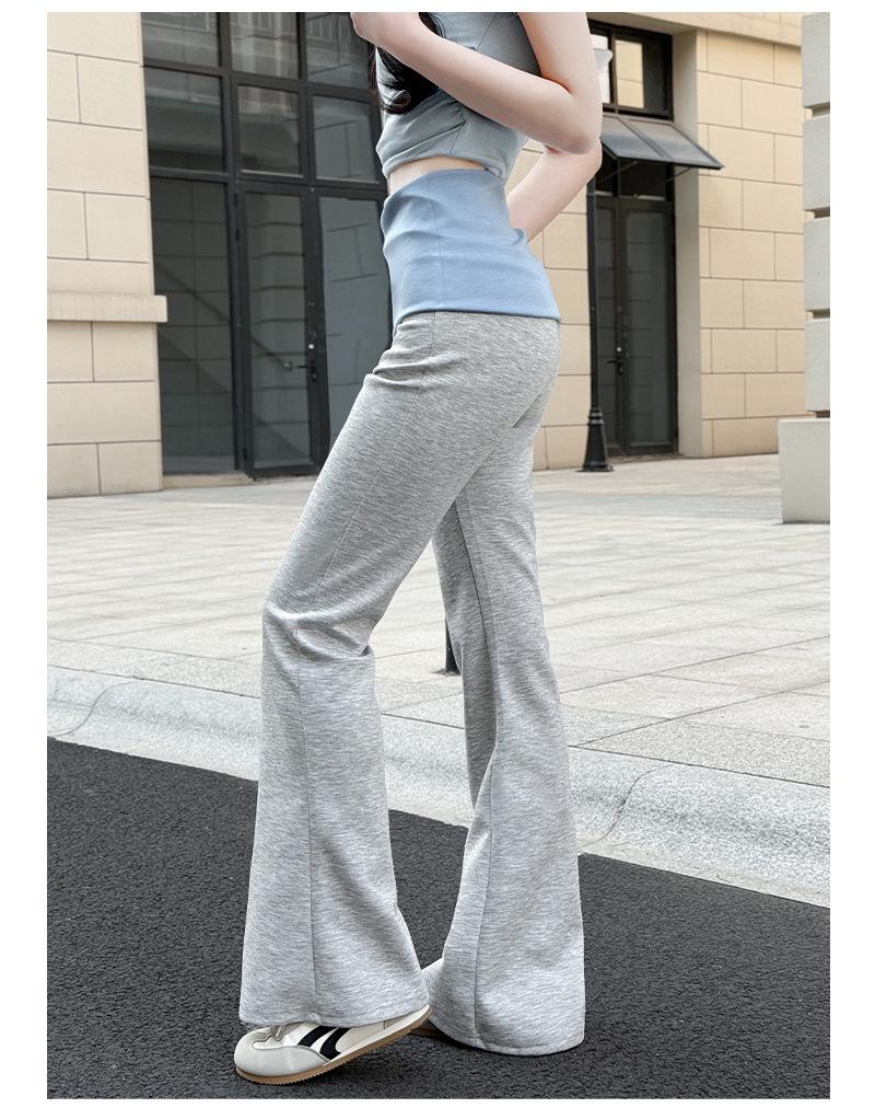 Pantaloni da Yoga a Zampa d'Elefante Color Block da Donna - Vita Bassa, Vita Alta, Versatili, Snellenti per Primavera/Estate
