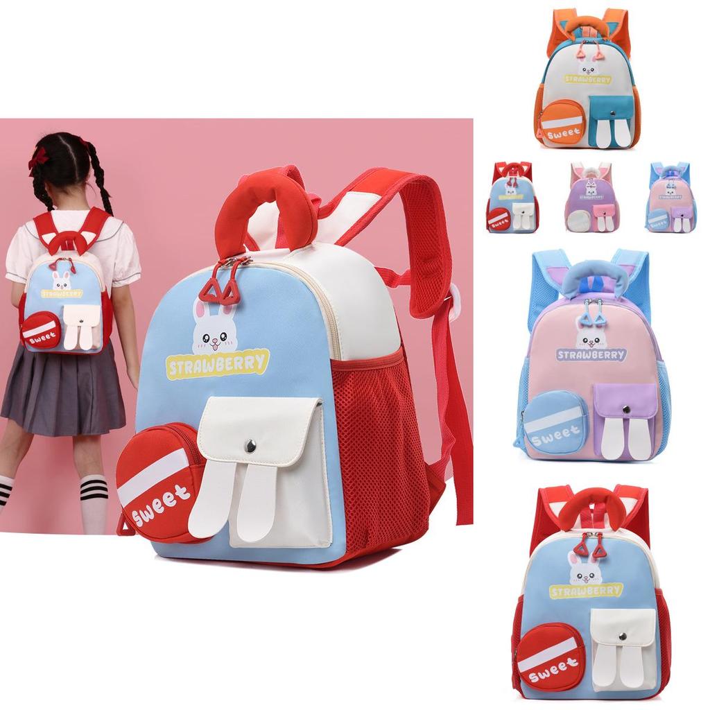 Charming Cartoon Preschool Backpack Comfortable Nylon Unisex School Bag For Children