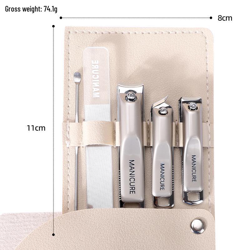 Premium 5-Piece Pedicure & Manicure Set: Nail Clippers, Scissors, Pliers, Ear Pick - Portable for Home Use