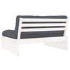 Mid Section Sofa White 120x80 cm Solid Pine Wood