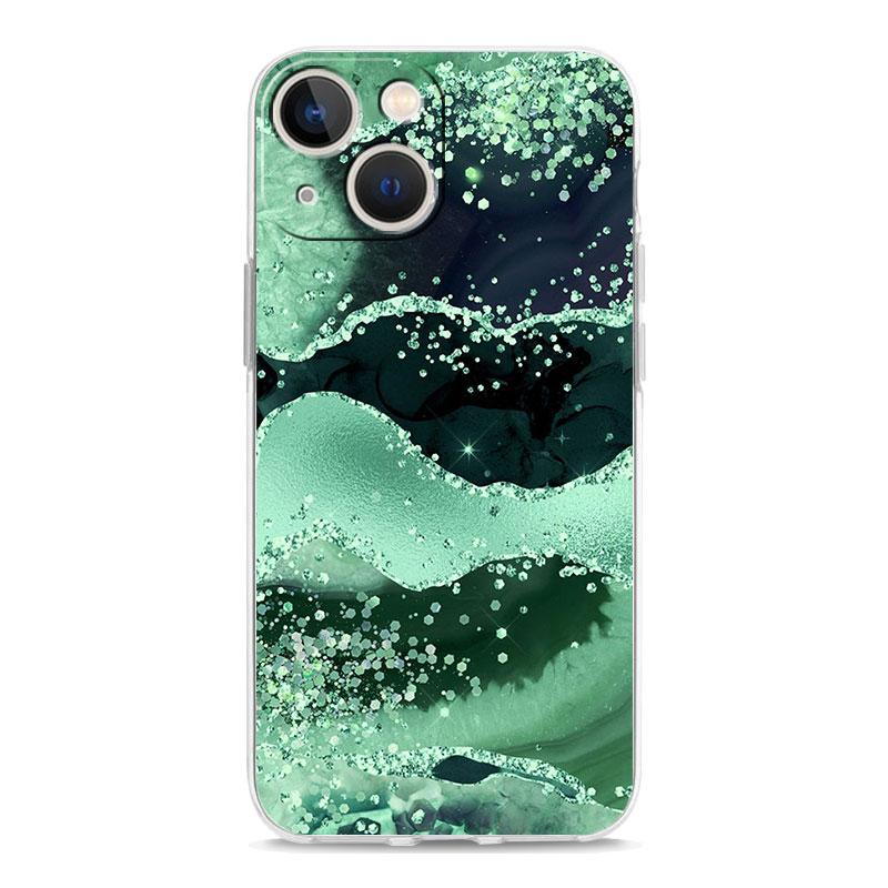 

Роскошный прозрачный мягкий чехол для телефона с радужным мрамором для iPhone 14 13 12 11 Pro Max XS X XR SE 7 8 Plus Противоударный ТПУ Прозрачная крышка iPhone 14 Plus