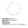 Necklace Single Layer Adjustable Alloy Women Faux Pearl Clavicle Chain for Wedding