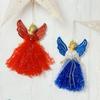 with Shining Wings Christmas Angel Pendant Gorgeous Dress Hanging Angel Doll  Kids Gift