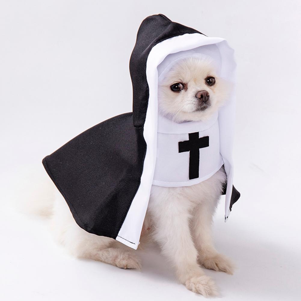 Cat Cosplay Clothes Easy Pet Outfit Cute Cat Nun Costume Fun Pet Cosplay Outfit Small Medium Dog Cat Party Clothes for Festive