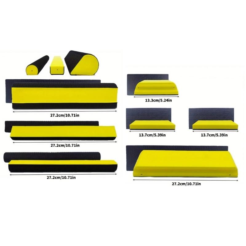Manual Polishing Discs Set With Sturdy Polyurethane Material Adhesive Buffing Pads Ideal For Tight Space Treatments