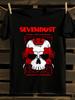 Sevendust Heavyweight Graphic T-Shirt Mens Tshirt Womens Tshirts with Letters Print Short Sleeves T-Shirt Casual Street Tee Shirt Top