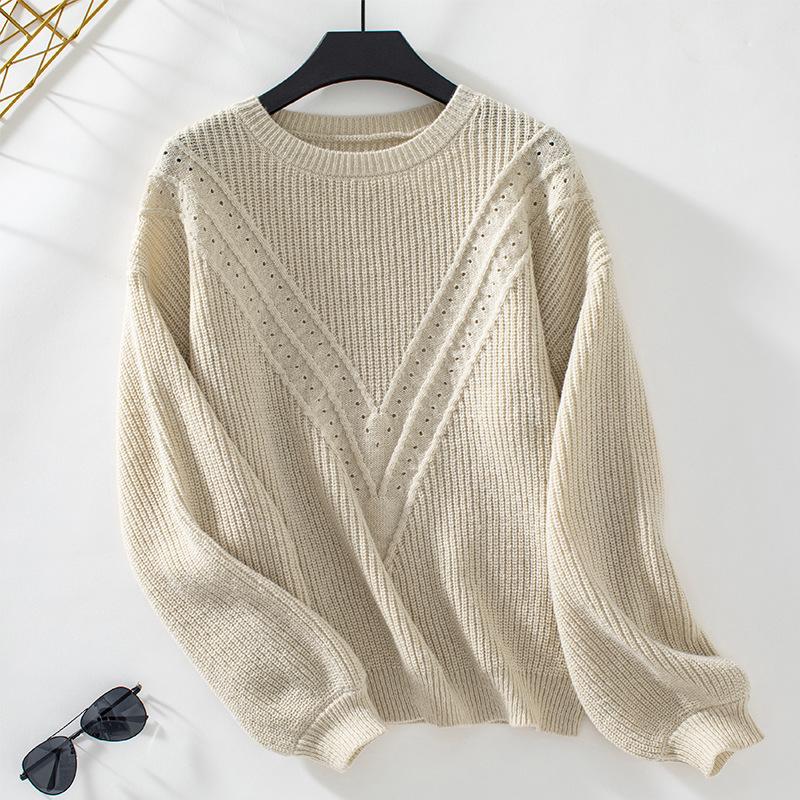 Women's Autumn And Winter New Casual Round Neck Long Sleeve Pullover Sweater Tops