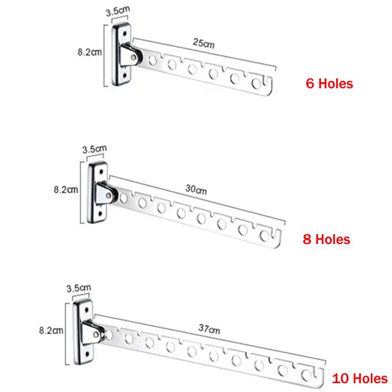 6/8/10 Löcher Edelstahl Kleiderständer Haken Faltbare Kleiderstange Mehrzweck Kleiderständer zum Trocknen für Schrankaufbewahrung