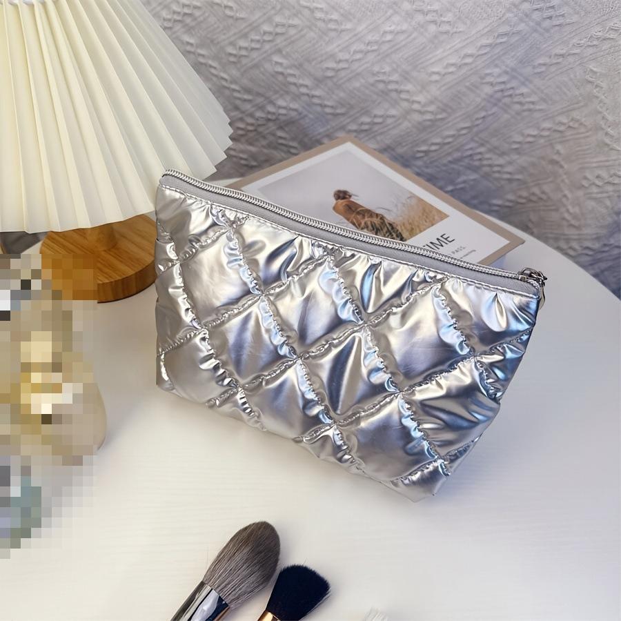 Waterproof Women Makeup Bag Handbag Travel Cosmetic Toiletry Storage Pouch Elegant Square Zipper Makeup Bag Case