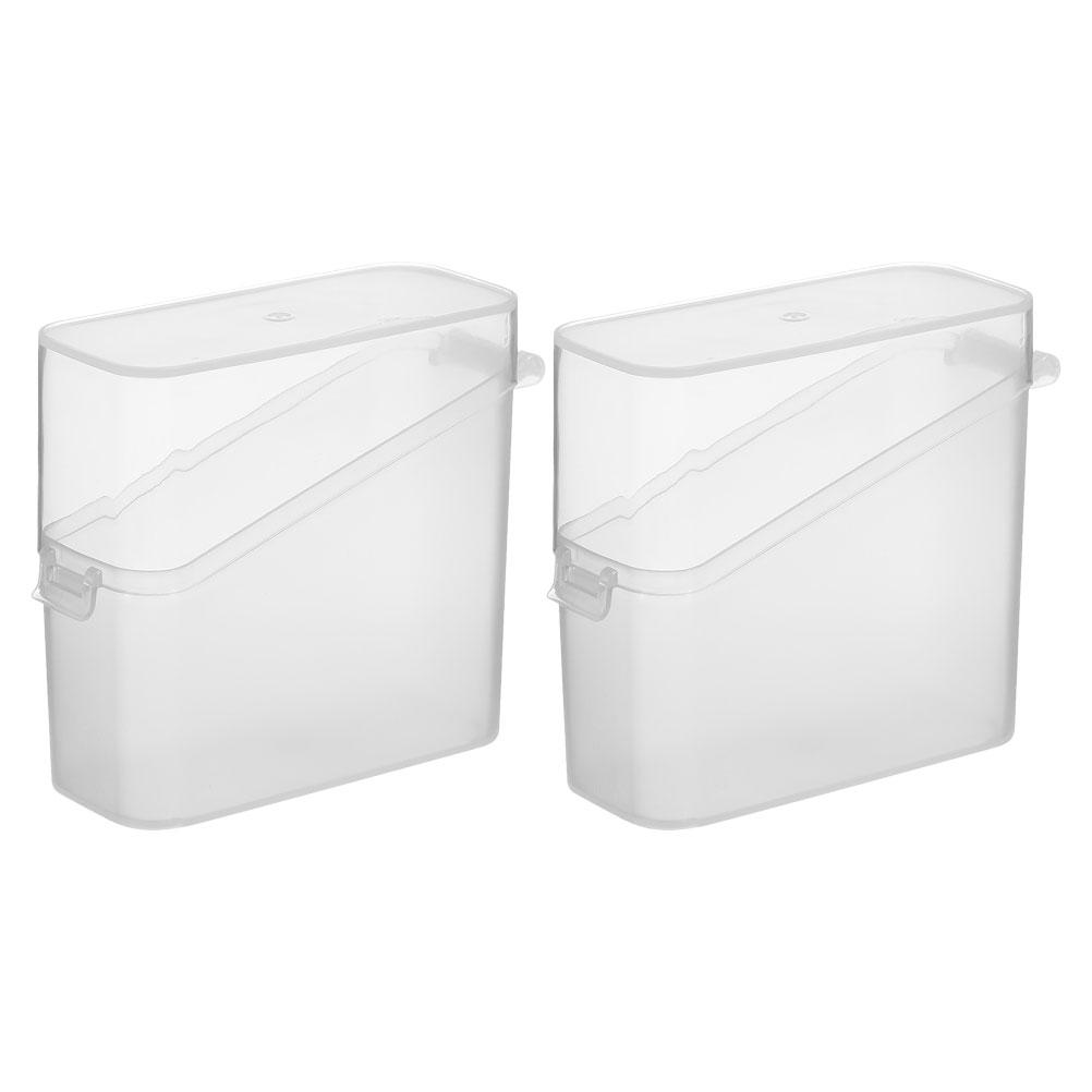 2 Pcs Crisper Fridge Cheese Container With Lid Refrigerator Transparent Storage