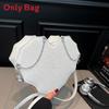 Alien Girl Heart Shape Shoulder Bag With Chain Water Dots For Streetwear Fashion