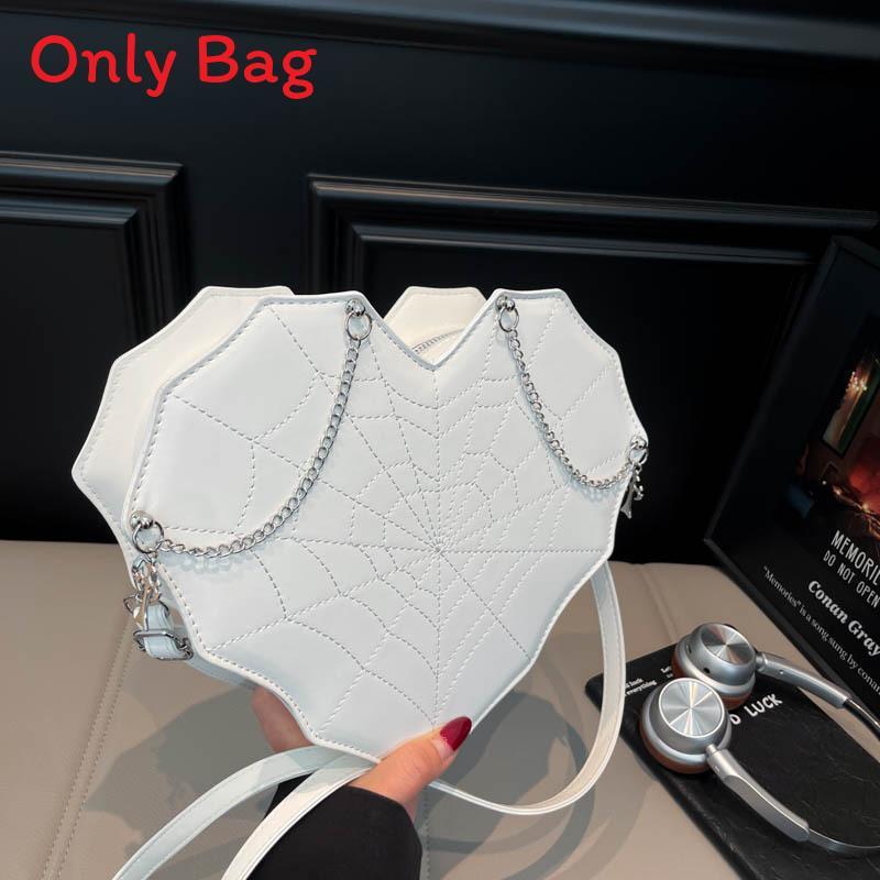Alien Girl Heart Shape Shoulder Bag With Chain Water Dots For Streetwear Fashion