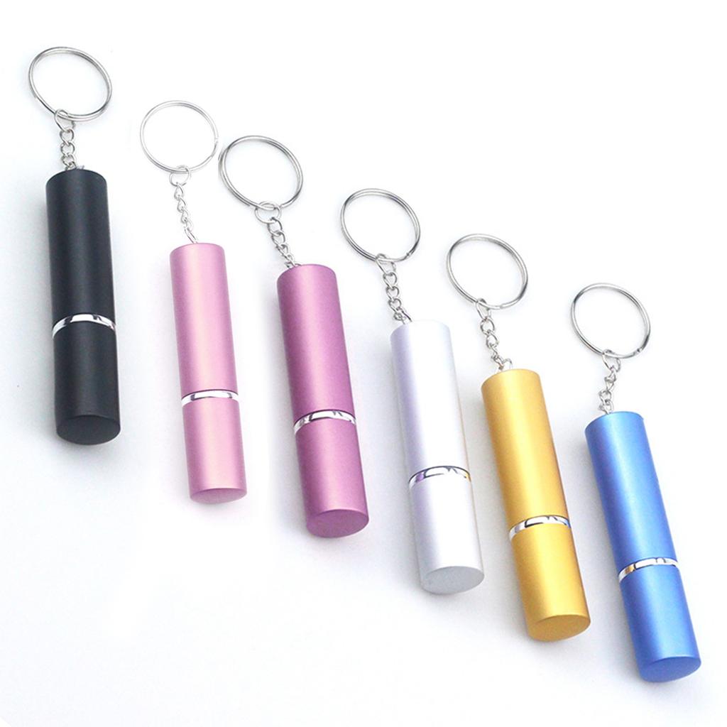 Mini Perfumes Bottle Women Purse Bag Keychain Metal Pendant Keychain Keyring Holder Birthday Gift Jewelry 6-Color