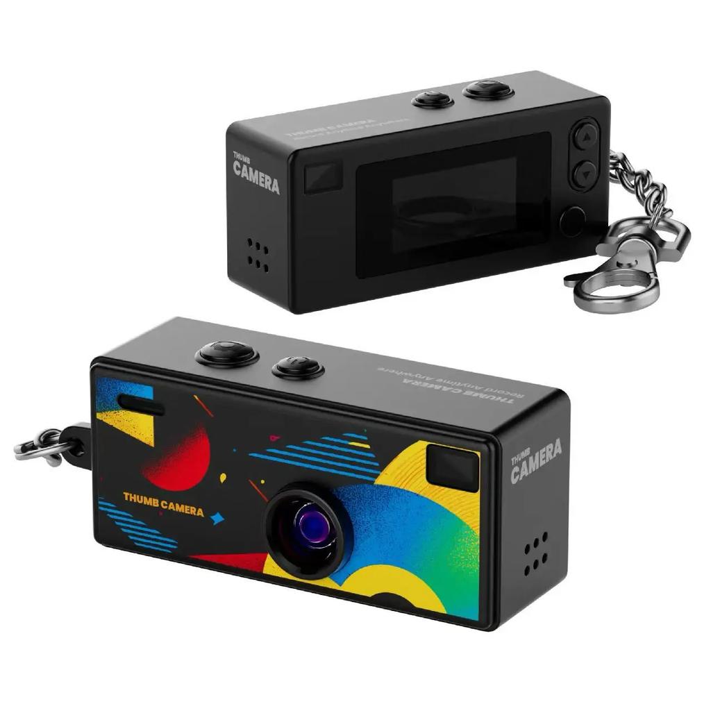 Mini Keychain Thumb Camera with 1080P HD Video Recording and 130 Degree Wide Angle Lens TFT LCD Display Screen for Students 2025