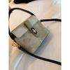 Torba typu box w stylu retro w kolorze dopasowanym do stylu Niche Gray Time Box Bag Commuter Hand Bill Shoulder Bag