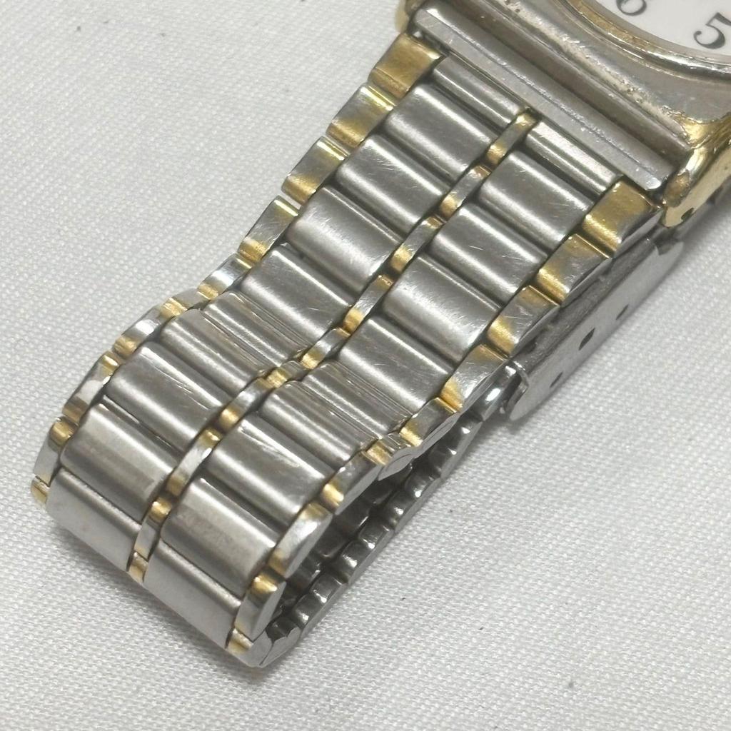 Used [Free Shipping] ORIENT/SWIMMER100/C252L1-00/White X Silver/Quartz watch/Battery dead/Operation Not confirmed/Used item/Junk Item