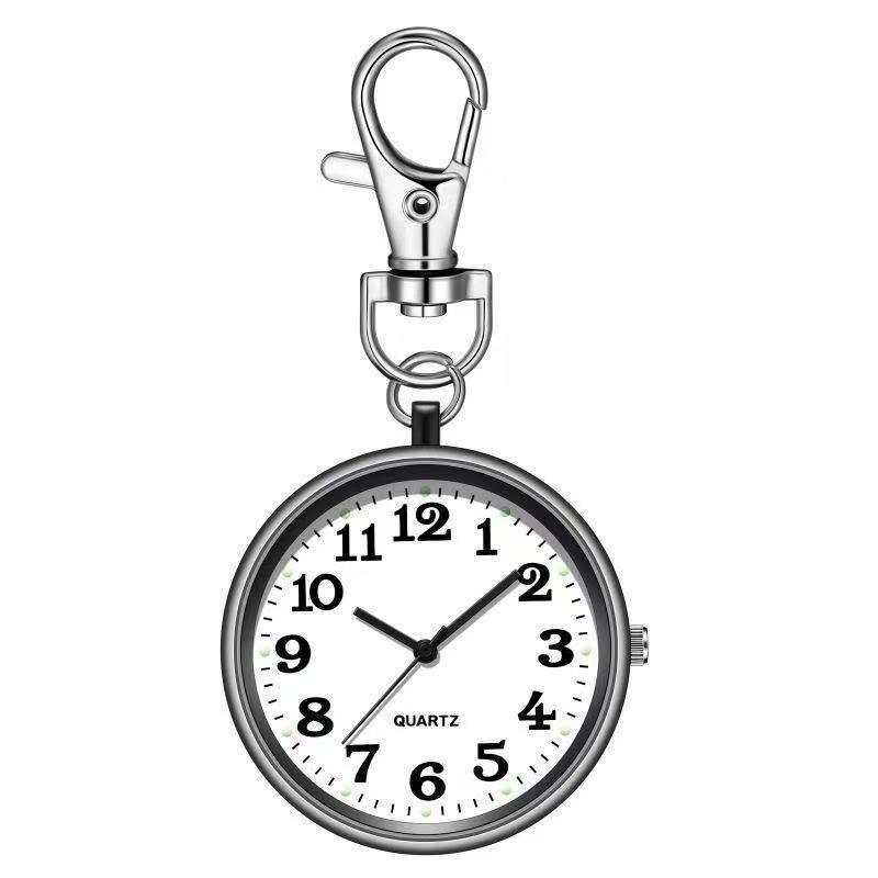 Unisex Quartz Keychain Nurse Watch for Exams - Compact and Practical Pocket Timepiece