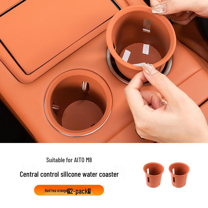 AITO M8/M9 Center Console Silicone Pad Cup Holder & Interior Decoration Set.