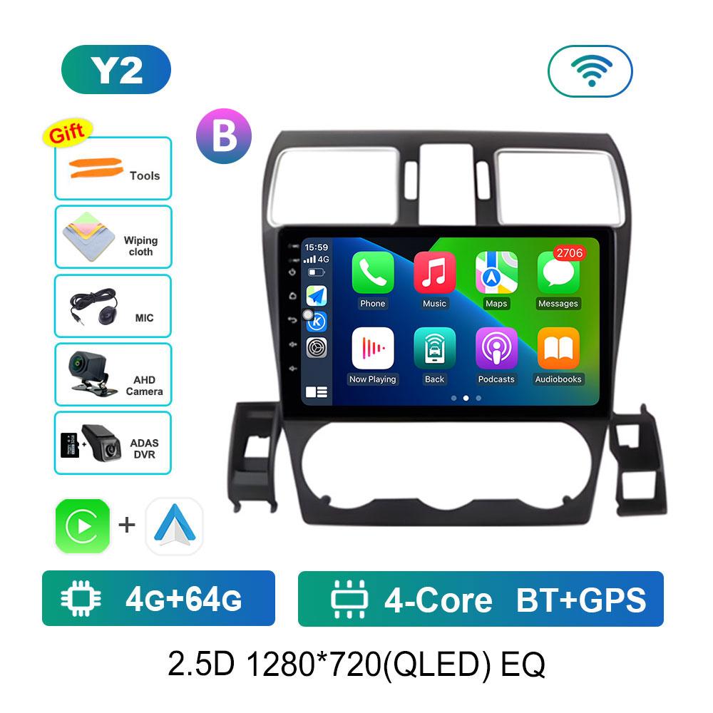 Android OS Navi GPS Car Radio Multimedia Player for Subaru Forester 4 SJ XV WRX 2012 - 2015 2018 DSP Stereo 4G QLED Screen WiFi