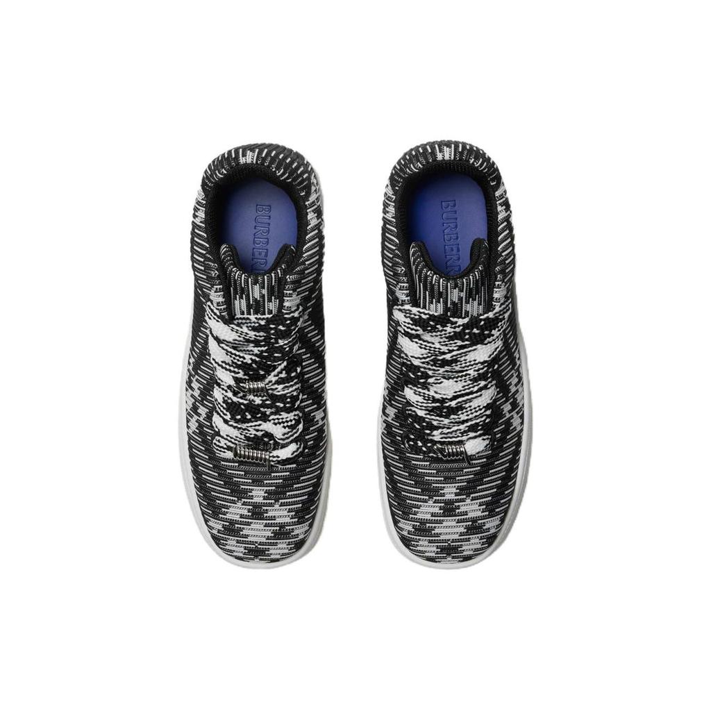 Burberry Check Knit Box Sneaker Black White 80834771