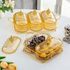 Luxurious Multi-Compartment Snack Storage: Fruit, Candy, and Pastry Dish for Living Room or Coffee Table