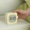 Stylish Cubic Alarm Clock with Backlight for Students Minimalists 2 Alarms LED Desk Clock Rechargeable Night Light Timer