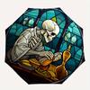 Stained Glass Skeleton with Feast Wall Art Decor Umbrella, Christmas Gift Y151