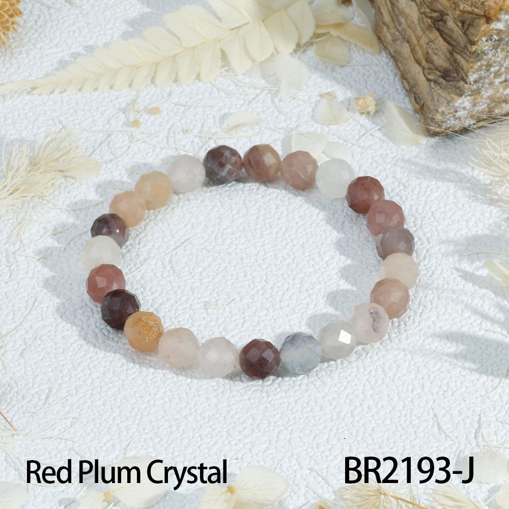 European Multi-Color Faceted Beaded Elastic Bracelet, Stackable Semi-Precious Stone Design